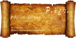 Pócs Ábel névjegykártya